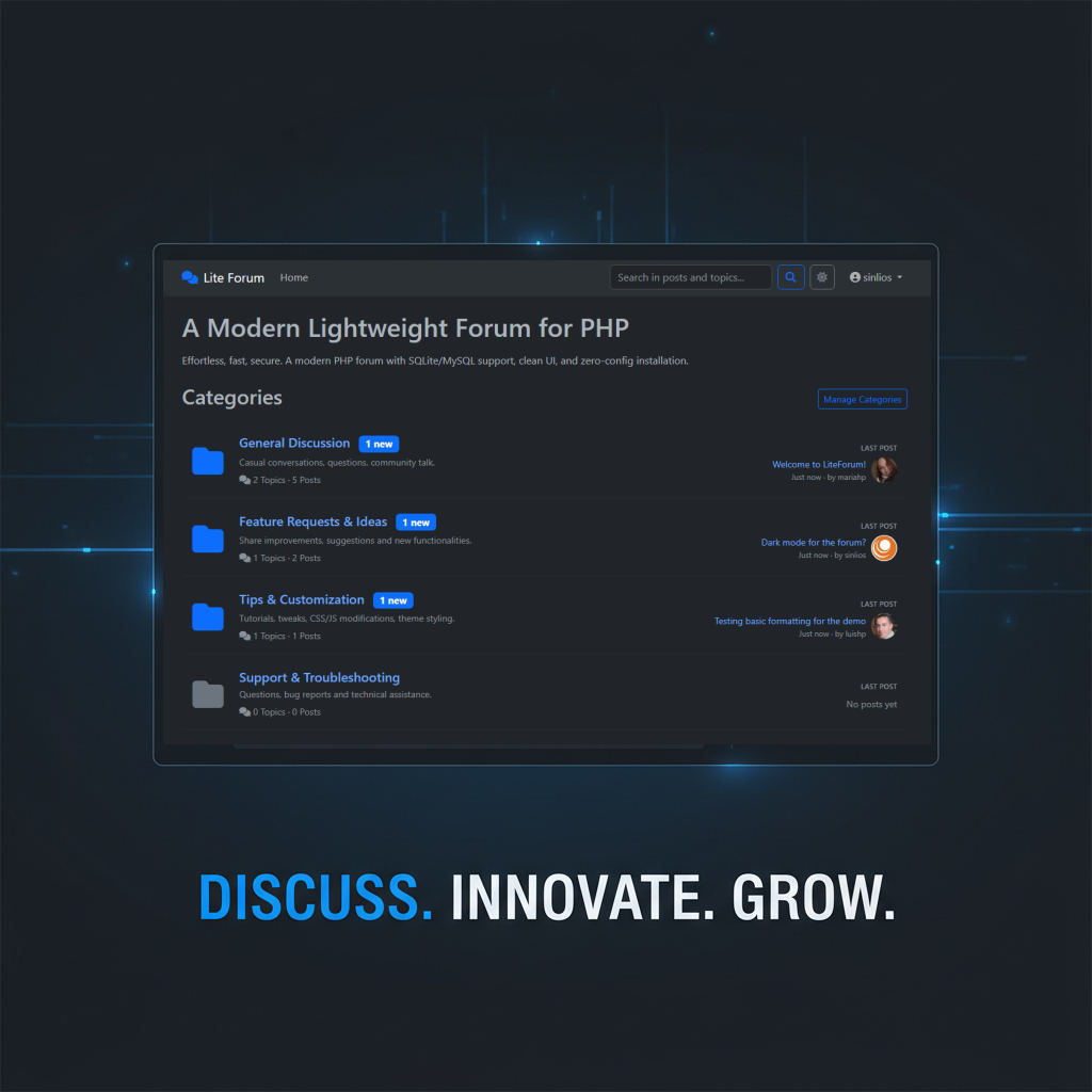 Lite Forum Interface